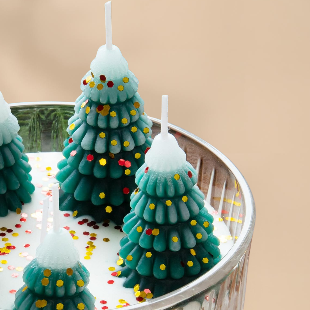 Christmas Tree Candle Bowl Holiday Home Decor Cozy Aromatic Gift