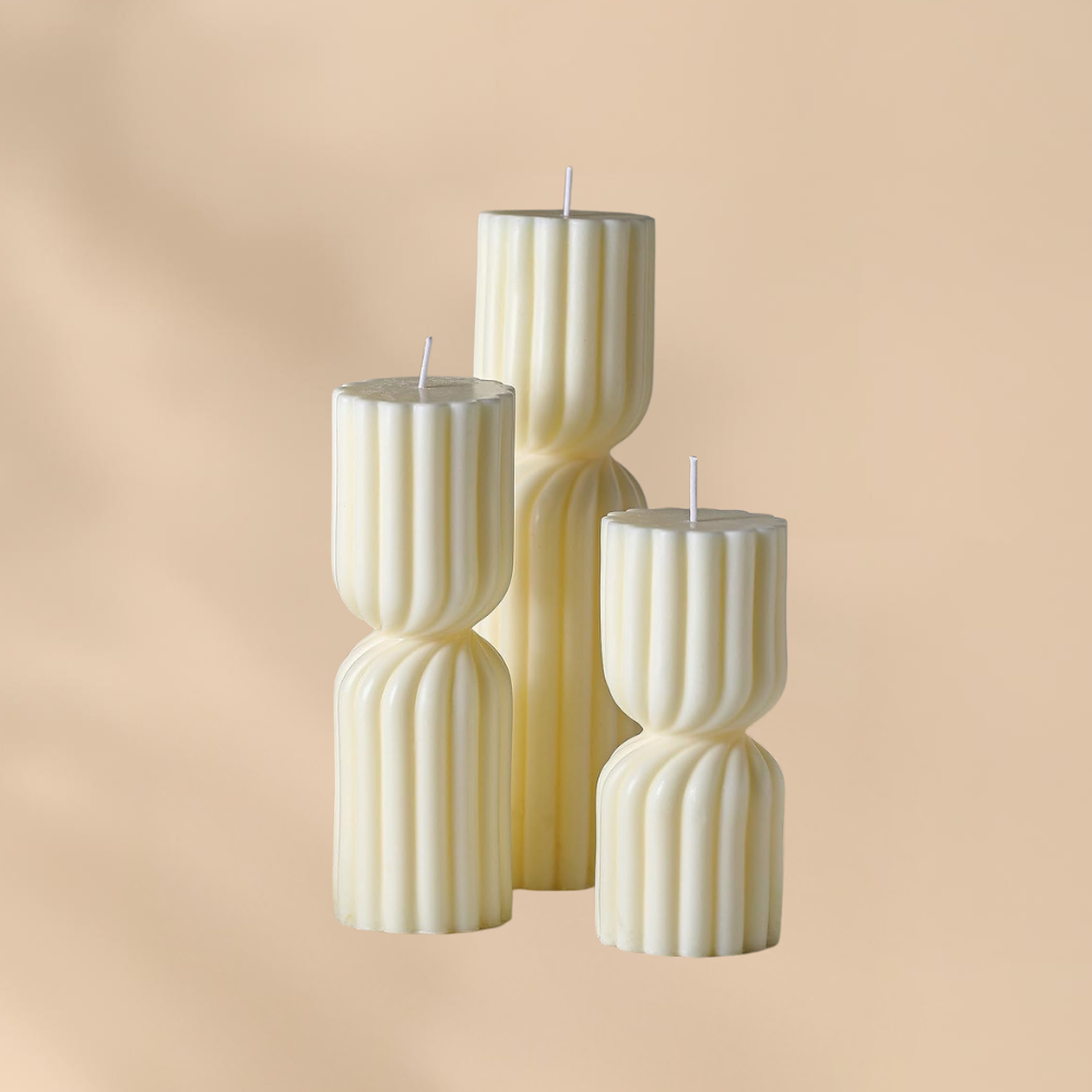 Minimalist Cream Candle Cozy Home Accent For Calm Slow Evenings