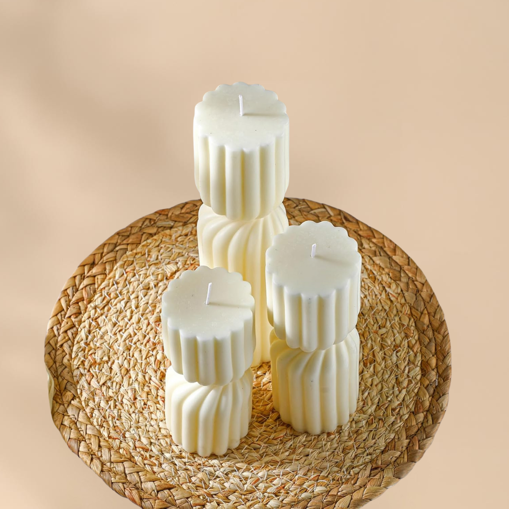 Minimalist Cream Candle Cozy Home Accent For Calm Slow Evenings