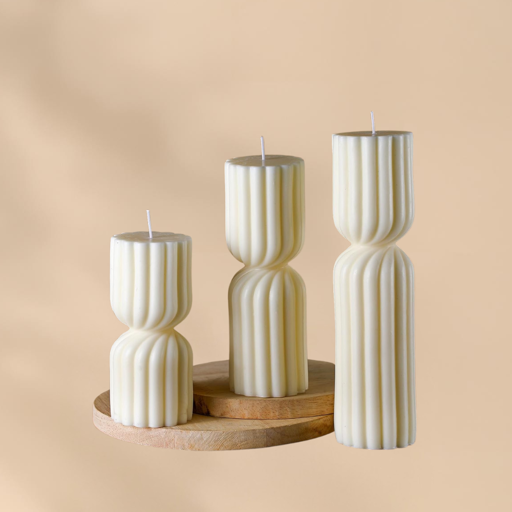 Minimalist Cream Candle Cozy Home Accent For Calm Slow Evenings