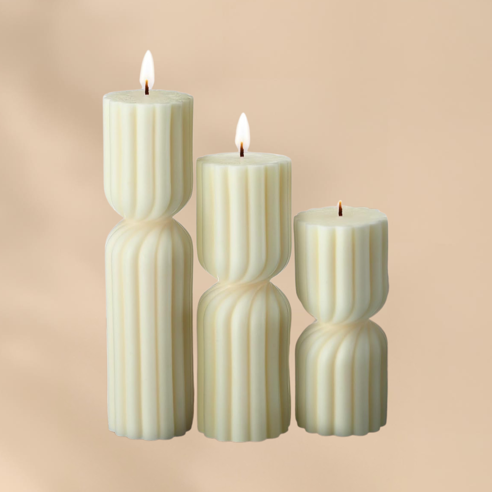 Minimalist Cream Candle Cozy Home Accent For Calm Slow Evenings
