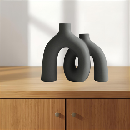 Minimalist Sculptural Vase Set For Modern Homes Cozy Neutral Decor Accent