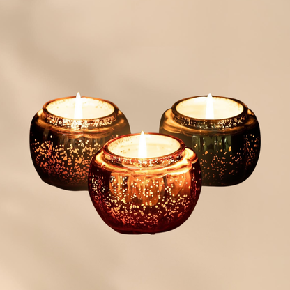 Pumpkin Glass Candle Set Fall Home Decor Cozy Autumn Scented Gift