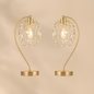 Golden Crystal Leaf Lamp Cozy Bedroom Light For Warm Calm Evenings Home Decor