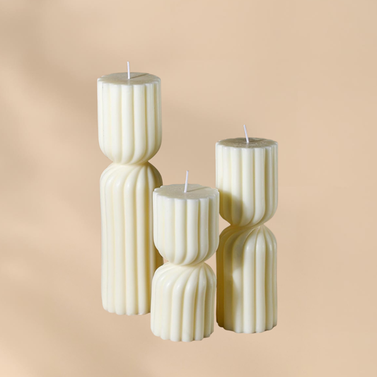 Minimalist Cream Candle Cozy Home Accent For Calm Slow Evenings