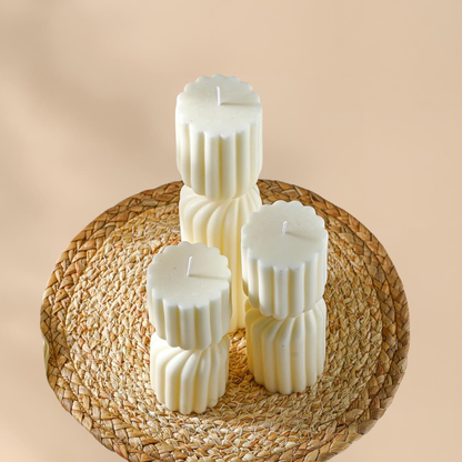 Minimalist Cream Candle Cozy Home Accent For Calm Slow Evenings