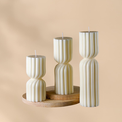 Minimalist Cream Candle Cozy Home Accent For Calm Slow Evenings