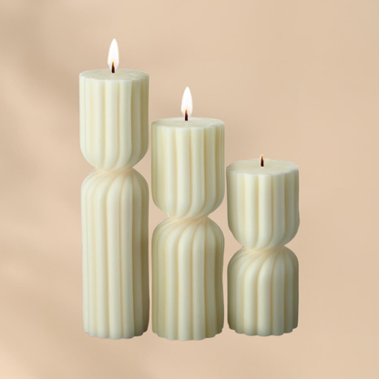 Minimalist Cream Candle Cozy Home Accent For Calm Slow Evenings