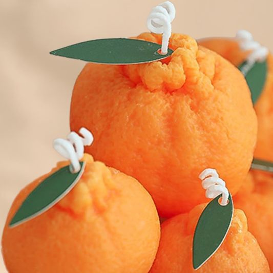 Orange Fruit Candle Holiday Gift Cozy Home Accent Fresh Citrus Decor